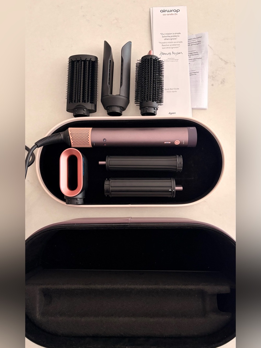 Dyson Airwrap Co-anda 2x multi-styler Straight+Wavy (Jasper Plum) w/case
